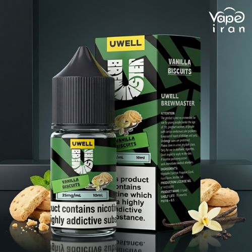سالت نیکوتین بیسکوییت وانیلی یوول Uwell Vanilla Biscuits 10ml