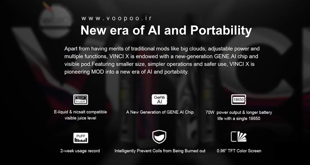 ویپ پاد ووپوو وینچی ایکس Voopoo Vinci X voopoo vinci x spec0