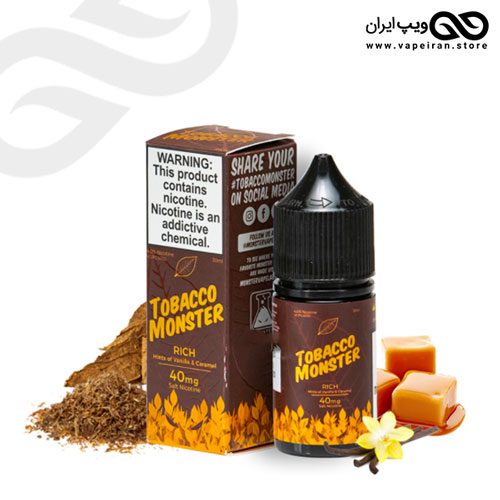 Tobacco-Monster-Rich-Saltnic ایجوس سالت توباکو کارامل مانستر