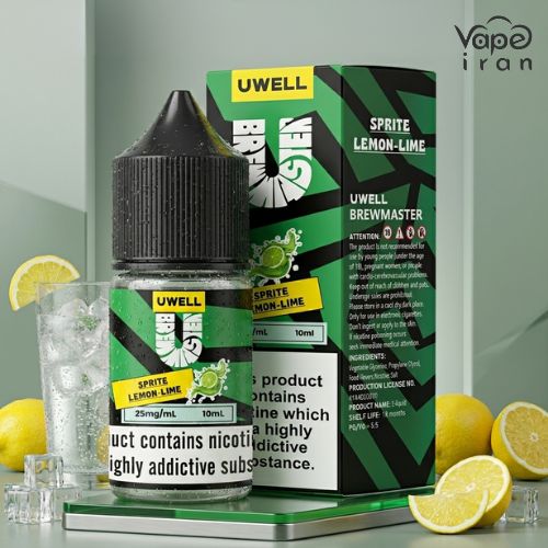 سالت نیکوتین نوشابه اسپرایت و لیمو یوول Uwell Sprite Lemon Lime 10ml