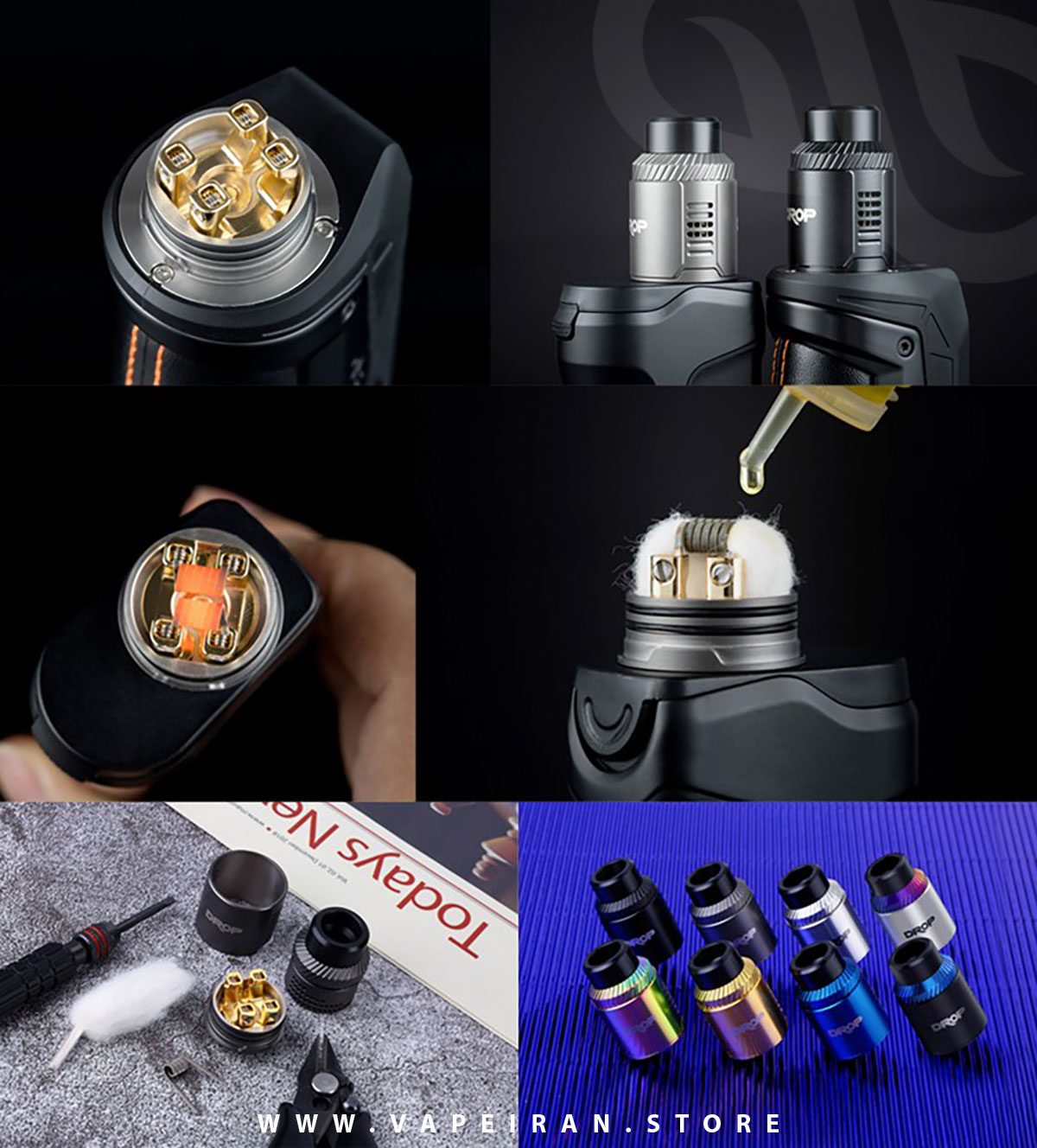اتومایزر تانک دراپ آر دی ای وی Digiflavor Drop RDA V1.5 اتومایزر Digiflavor Drop RDA V1.5 اتومایزر تانک دراپ آر دی ای وی 1.5 کمپانی دیجی فلیور