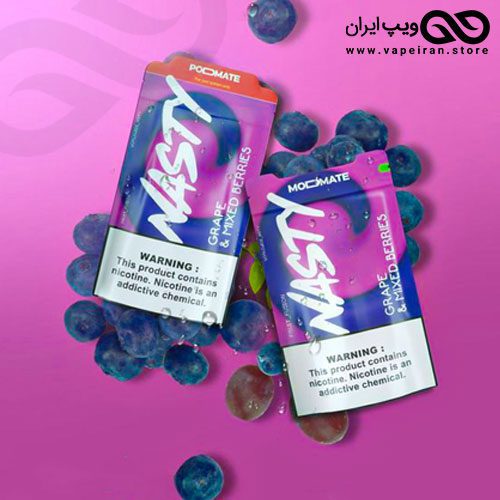 Nasty-Grape-and-Mixed-Berries-Eliquid2 ایجوس انگور، تمشک و بلوبری Nasty Grape & Mixed Berries