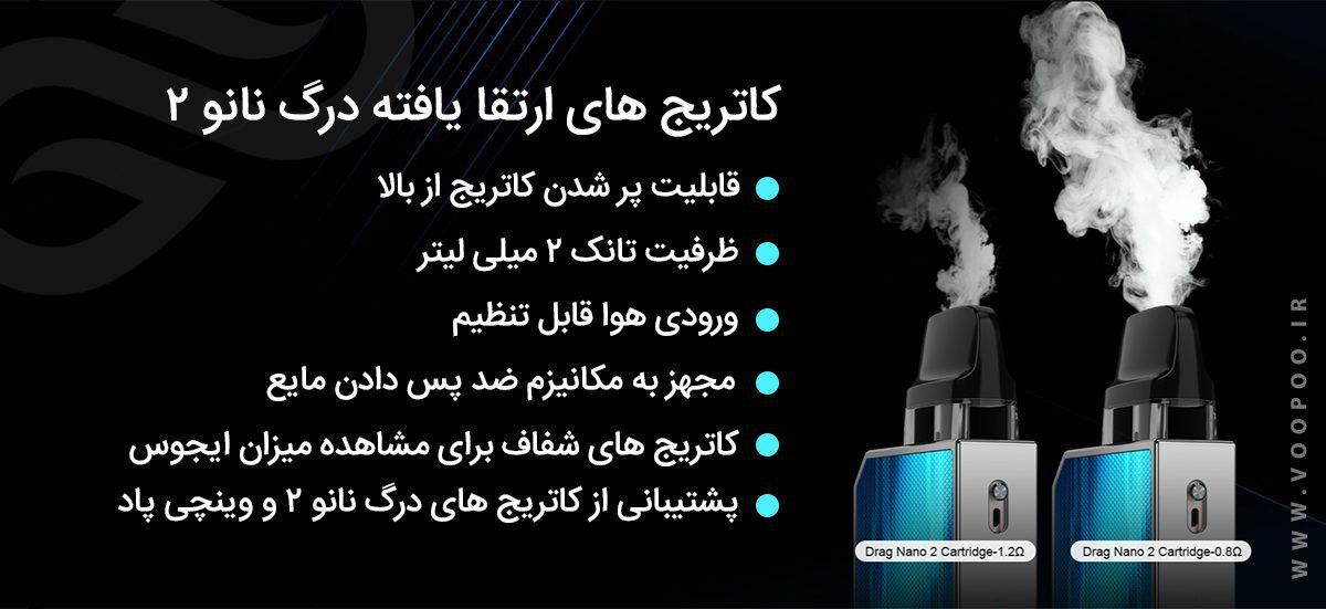 پادسیستم ووپوو درگ نانو Voopoo Drag Nano2 Voopoo Drag Nano2 ویپ پادسیستم ووپوو درگ نانو 2