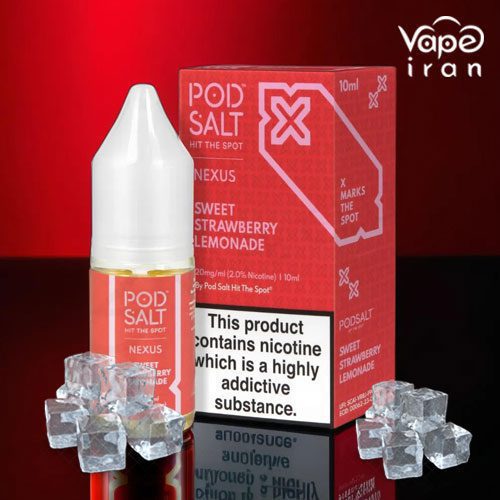 Podsalt-sweet-strawberry-lemonade-ice-saltnic PodSalt Sweet Strawberry Lemonade ice