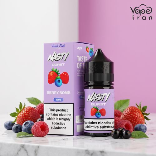 سالت توت فرنگی ترش و شیرین نستی Nasty Burst Berry Bomb