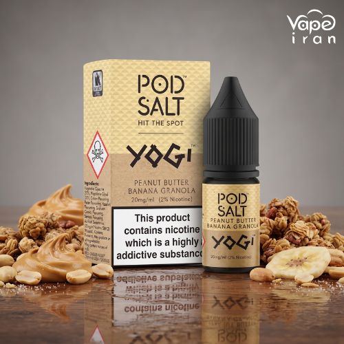 سالت موز و کره بادام‌زمینی با گرانولا پادسالت PodSalt Yogi Peanut Butter Banana Granola 10ml