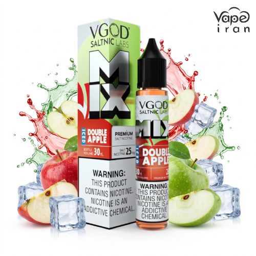 Vgod Iced Double Apple Saltnic سالت دوسیب و یخ ویگاد Vgod Iced Double Apple
